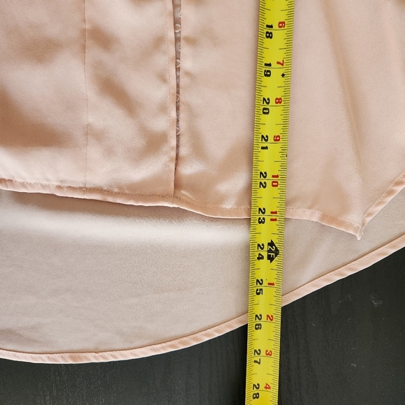 Maeve Anthropologie Pastel Pink Mesh Lace Panel Tank Top Shell Blouse Office - Picture 11 of 12